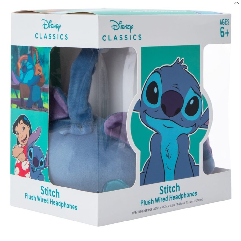 NEW Disney Classics STITCH - Plush Wired Headphones - Head Phones